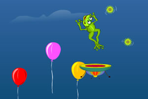 青蛙破气球小游戏