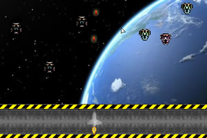 防御太空垃圾小游戏