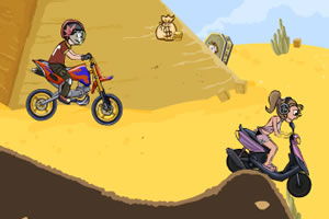 崎岖山路摩托车小游戏