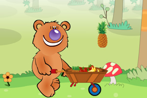 小熊接水果小游戏