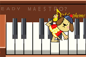 小狗教你弹钢琴小游戏