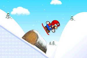 超级玛丽滑雪无敌版小游戏