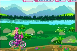芭比骑自行车小游戏