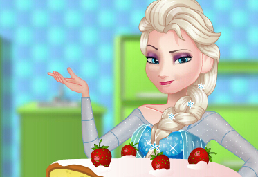艾莎的草莓方块蛋糕小游戏