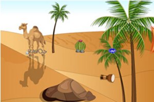 骆驼沙漠逃生小游戏