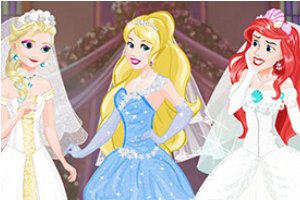 迪士尼公主的婚礼节小游戏