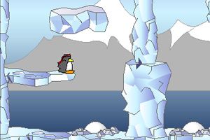 企鹅冰山冒险小游戏