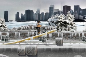 冬季特技自行车小游戏