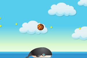 鲸鱼打篮球小游戏