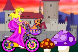 野蛮公主骑单车小游戏