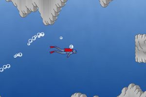 深海洞内潜水小游戏