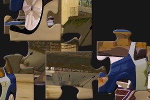 萨博汽车拼图小游戏