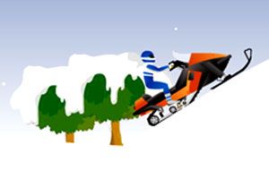 雪上特技摩托车小游戏