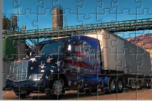 美国卡车拼图小游戏