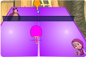 玛莎和熊打乒乓小游戏