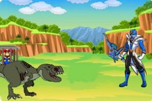 恐龙战队解救马里奥小游戏