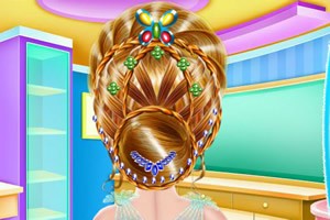 女孩编织发型小游戏