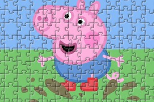 粉红小猪拼图小游戏