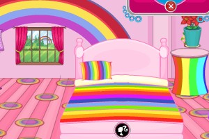芭比布置彩虹房间小游戏