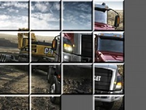 运输大卡车拼图小游戏