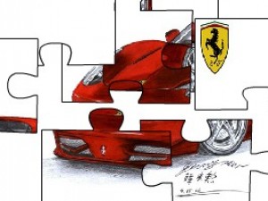 法拉利458汽车拼图小游戏