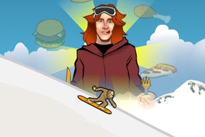 滑雪狂吃记小游戏