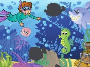 儿童海洋拼图小游戏