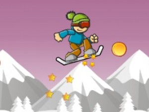 冰山滑雪冒险小游戏