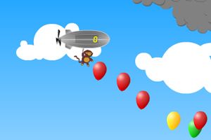 小猴子热气球之旅小游戏