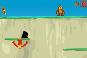 猴子峭壁跳水小游戏