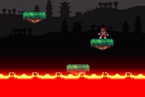 火箭忍者逃离火山小游戏