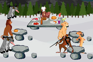 森林动物餐厅小游戏