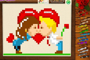 女朋友节爱情十字绣小游戏