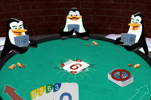 企鹅打扑克小游戏