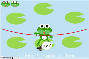 青蛙水上跳绳小游戏
