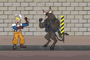 残暴变异牛人无敌版小游戏