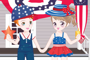 美国独立日旗装宝贝小游戏