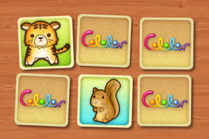 彩色动物记忆牌小游戏