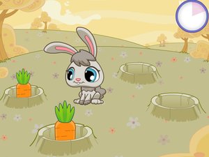 小兔子吃萝卜小游戏