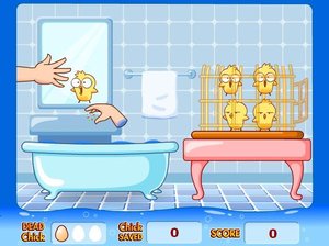 小鸡洗澡小游戏