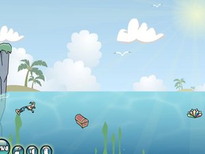 呆仔跳海捞宝小游戏