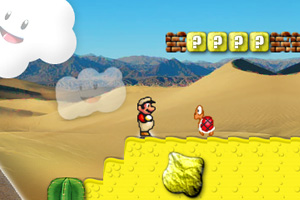 超级玛丽之沙漠冒险小游戏