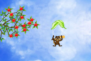 松鼠跳伞小游戏