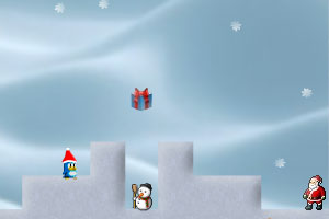 圣诞企鹅冒险小游戏