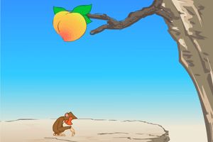 猴子摘桃小游戏