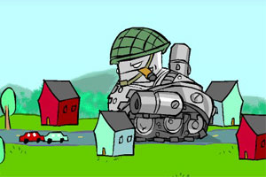 双人疯狂坦克无敌版小游戏