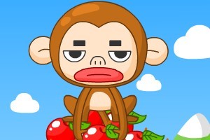 混血猴扔苹果小游戏