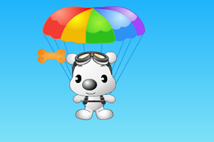 小白坐降落伞小游戏