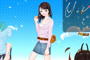 海滩休闲装扮小游戏