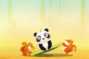 熊猫摘水果小游戏